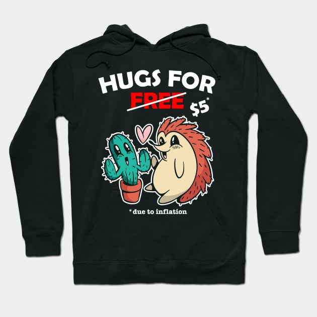 Cute cactus and hedgehog valentine costume Hugs For Free due to inflation Hoodie by star trek fanart and more